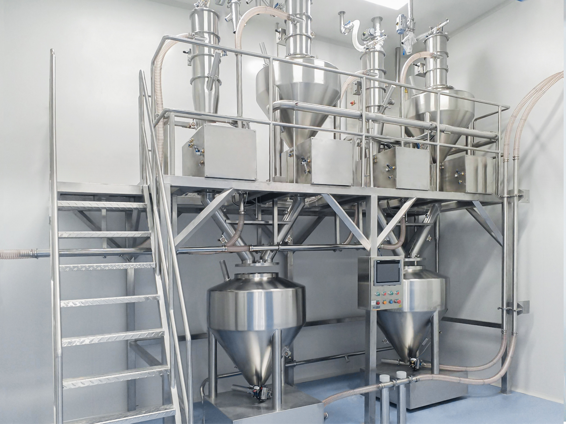 全密閉顆粒劑連續(xù)生產(chǎn)系統(tǒng)與真空上料機(jī) 北京長峰金鼎科技的粉體自動化解決方案